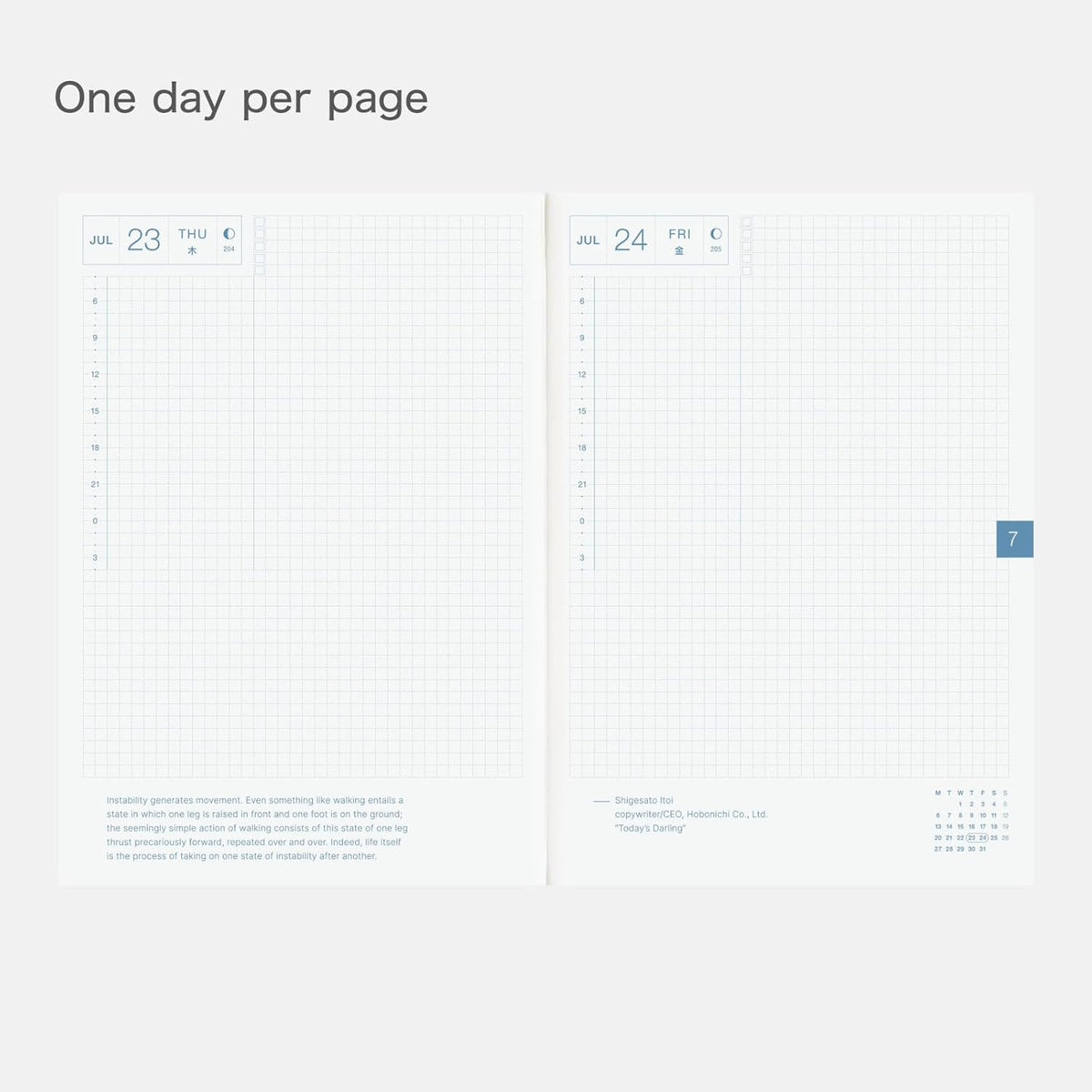Hobonichi Techo 2027 Cousin English Version - A5 Daily Planner (January/Monday)