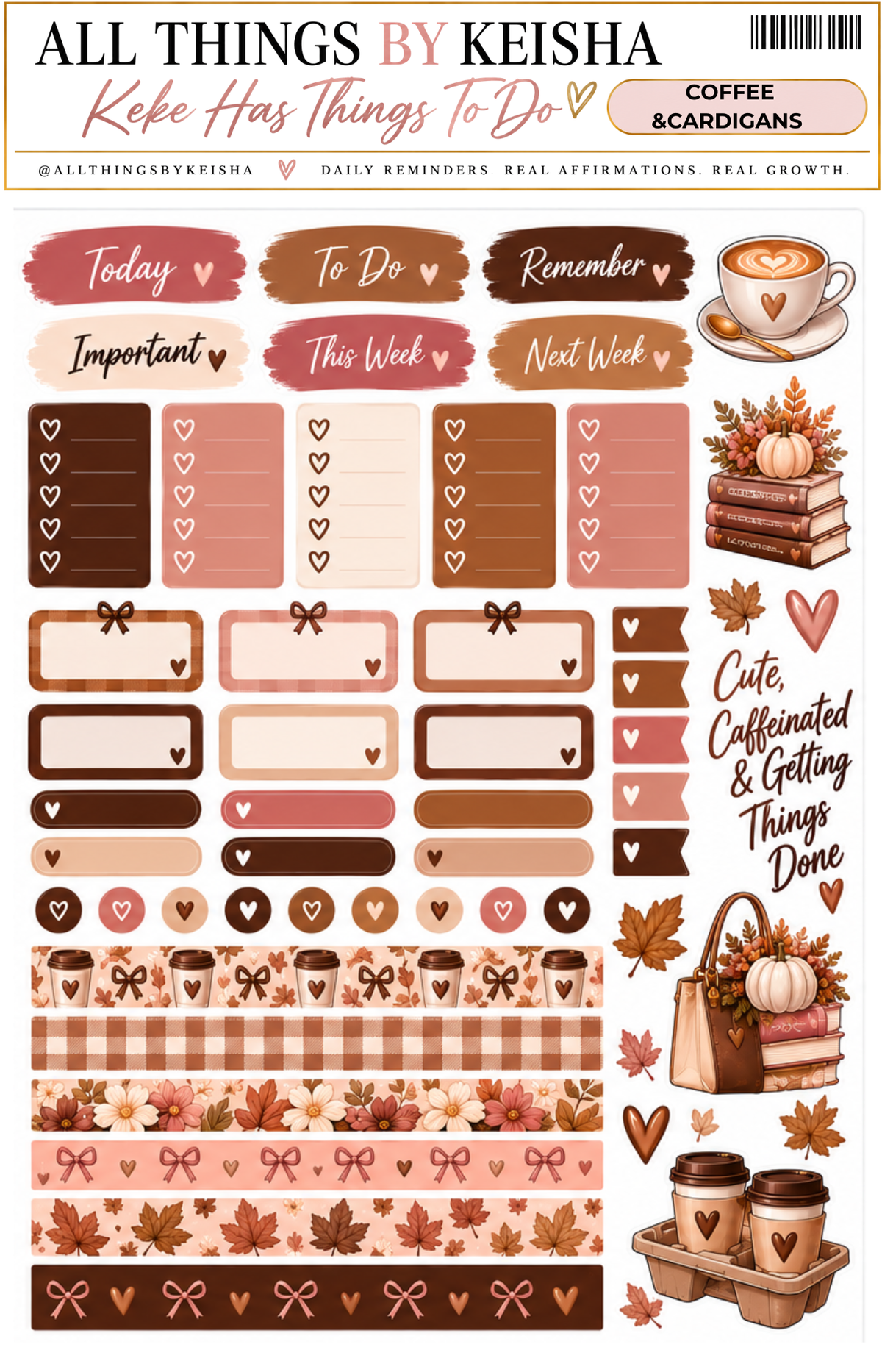 Coffee and Cardigans - 2-Page Functional Kit