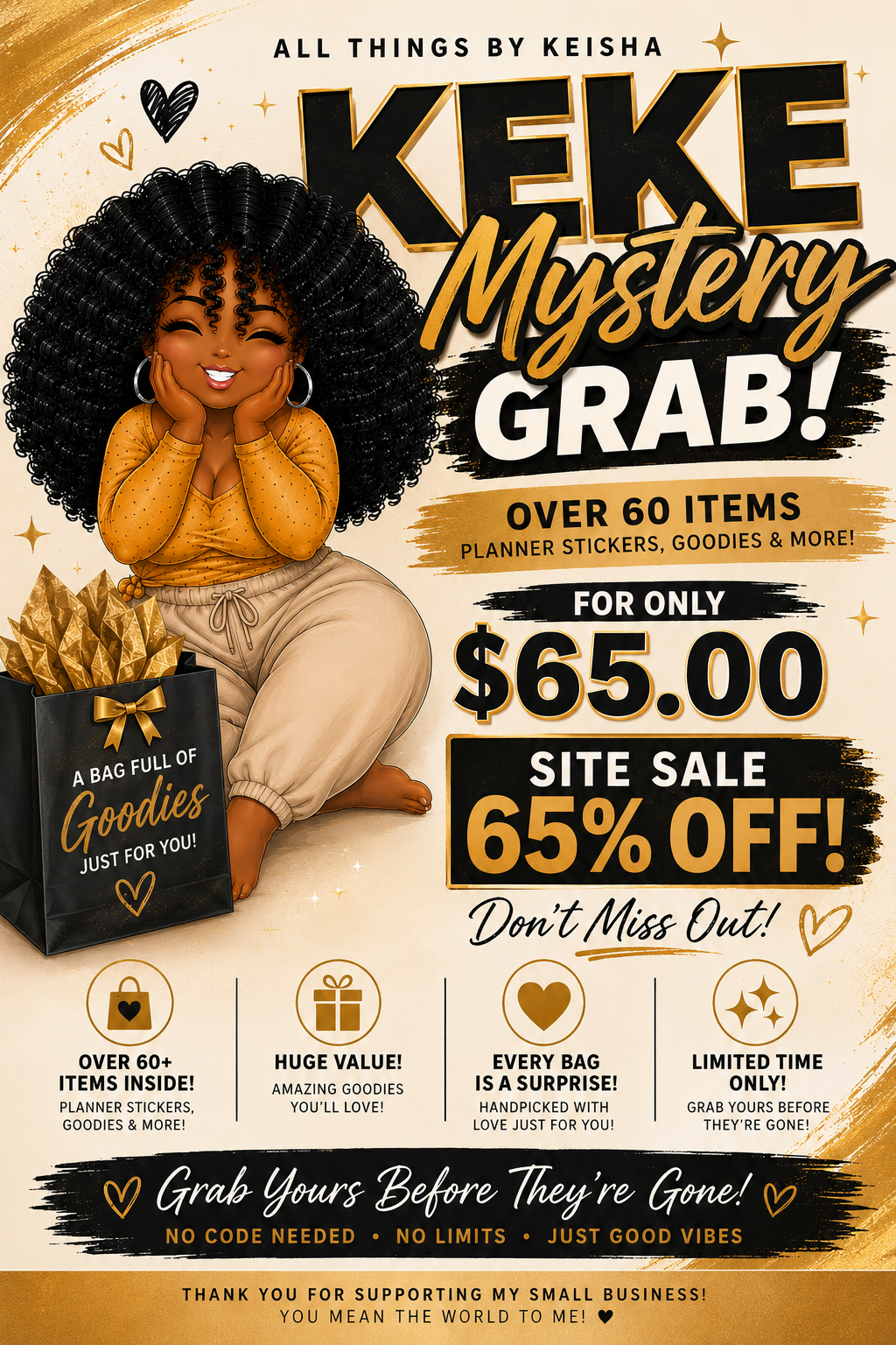 KEKE MYSTERY GRAB BAG! ALL THINGS BY KESHA: Planner Stickers,LLC