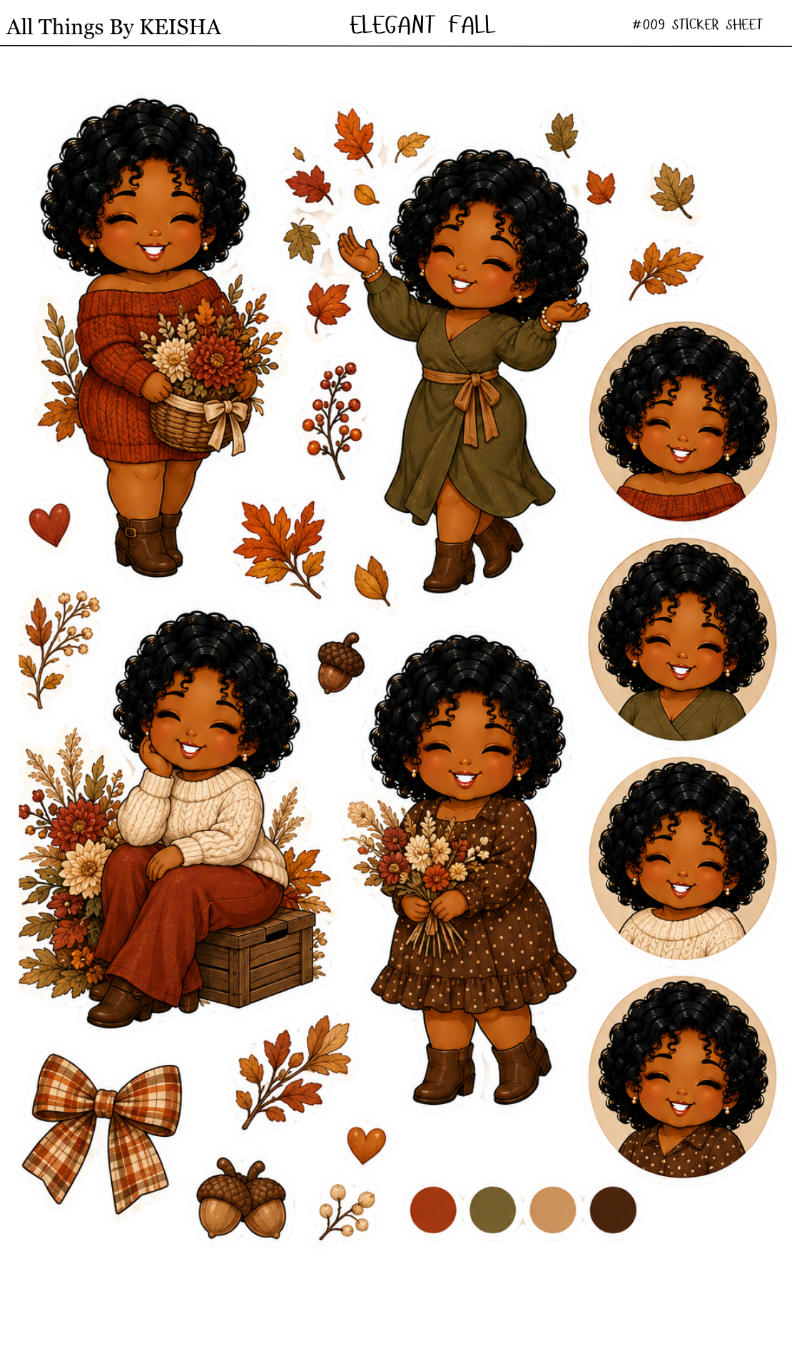 MINI KEKE ELEGANT FALL STICKER SHEET