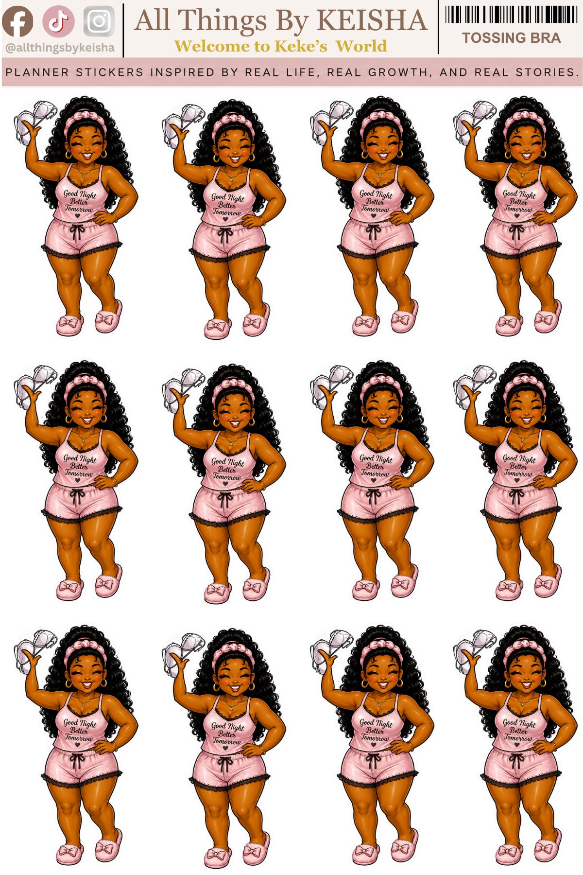 KEKE TOSSING HER BRA ICON