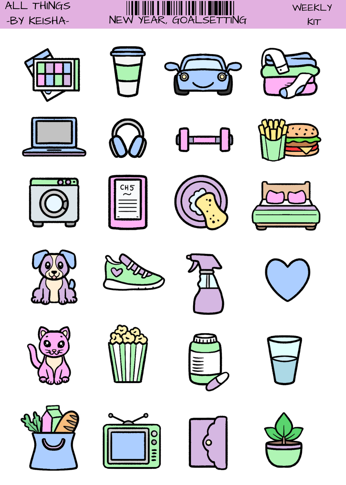 NEW YEAR GOAL SETTING WEEKLY KIT