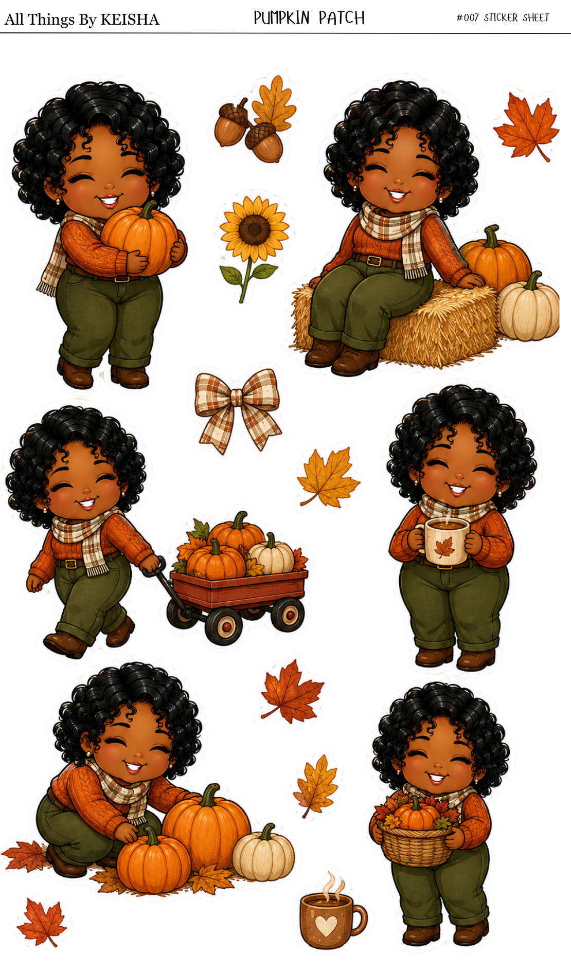 MINI KEKE - PUMPKIN PATCH STICKER SHEET