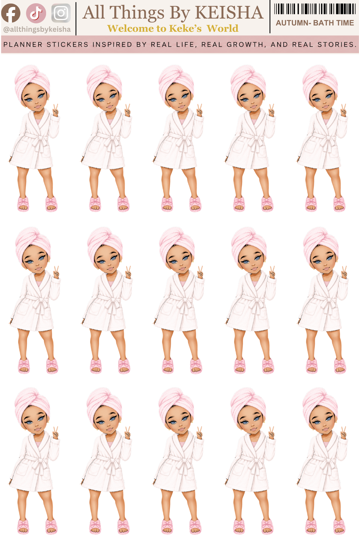 GLAM KIDS- NIGHT TIME ROUTINE ICONS
