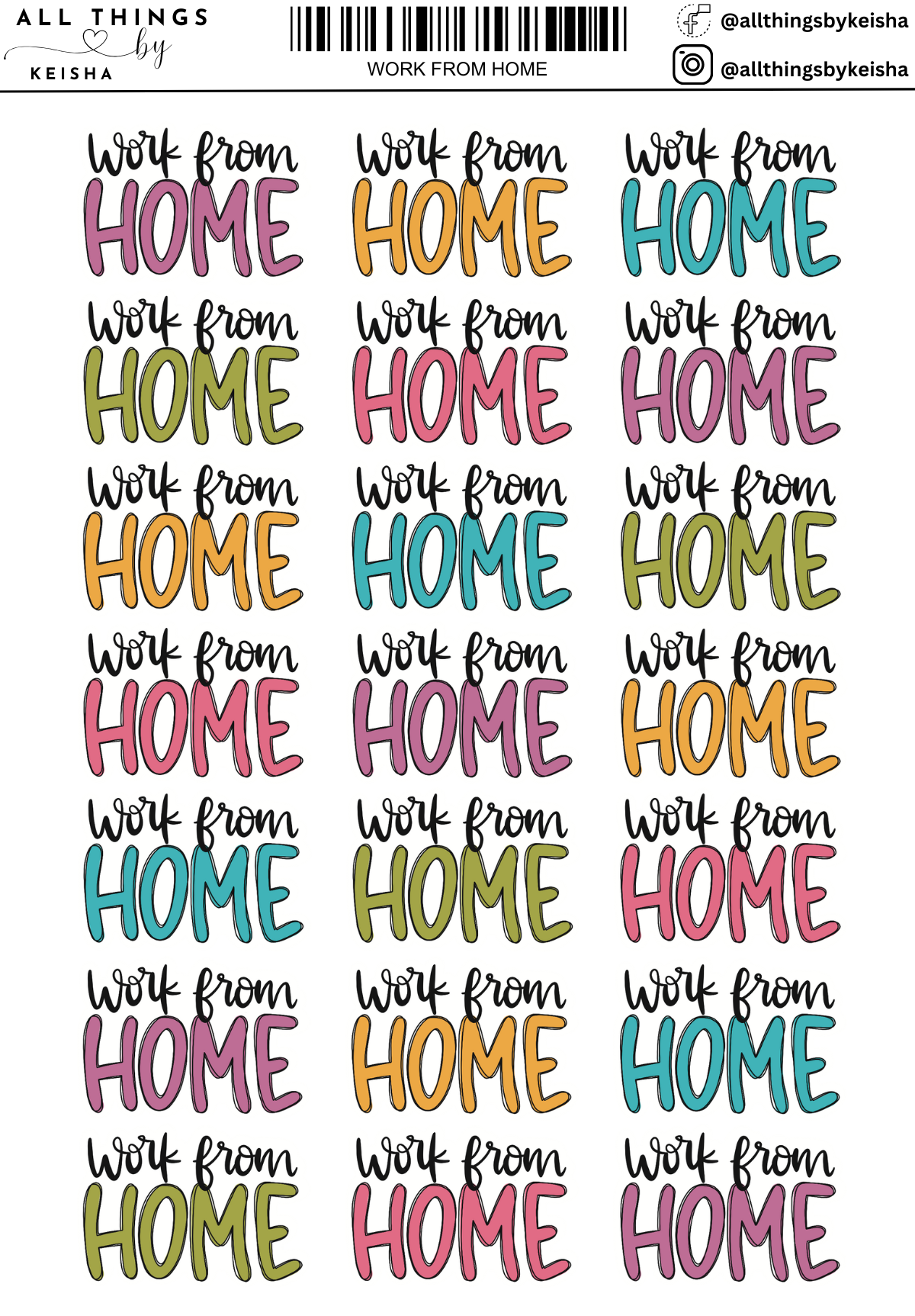 WORK FROM HOME SCRIPT STICKERS