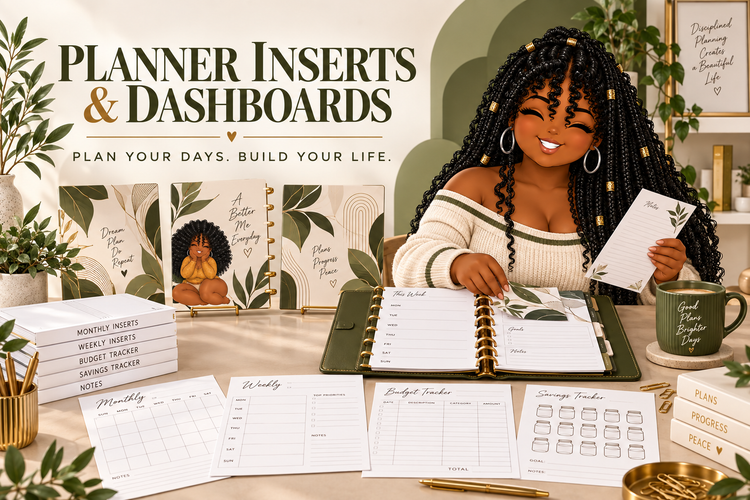 Planner Inserts & Dashboards - Plan Your Days. Build Your Life. - ALL THINGS BY KESHA