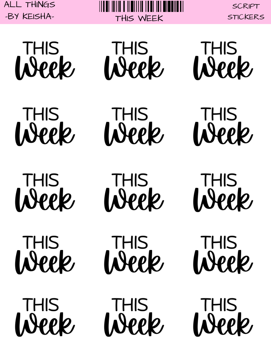 THIS WEEK