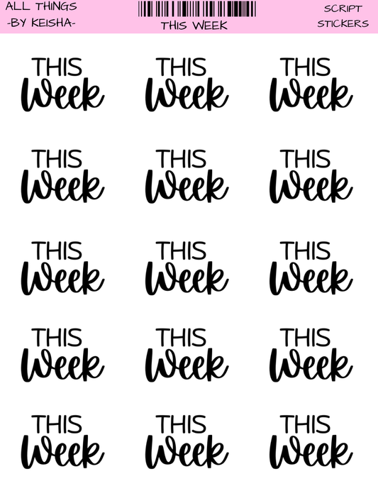 THIS WEEK