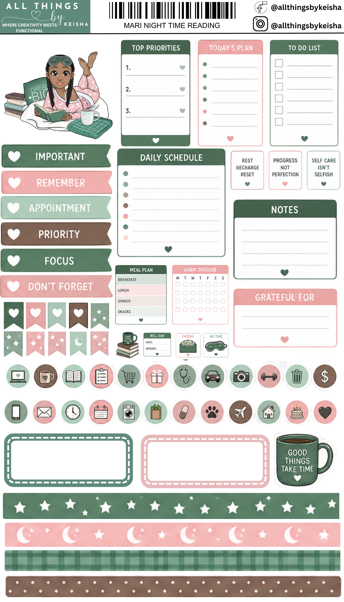 THE GLAM KIDS READING ROUTINE FUNCTIONAL KITS