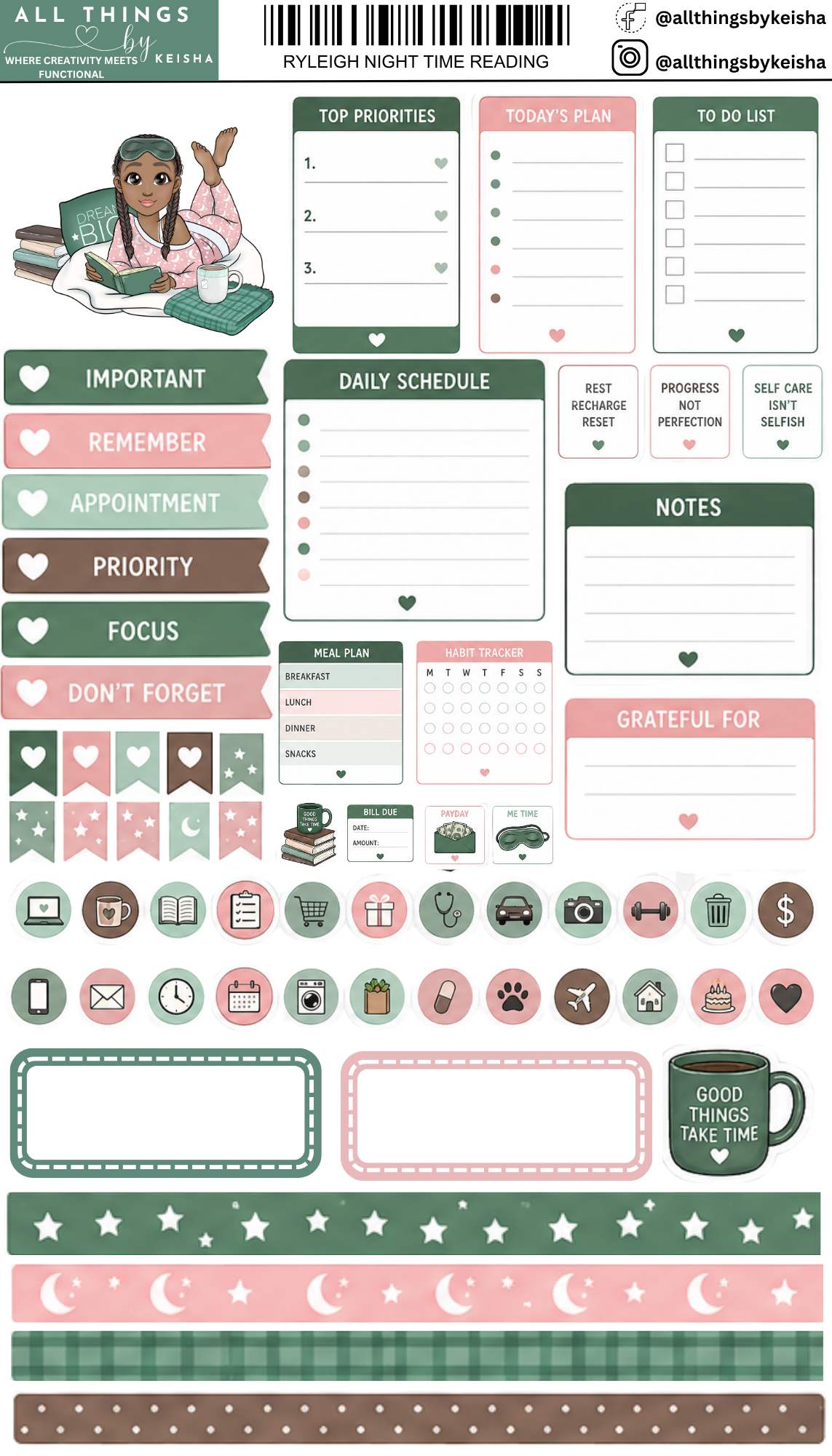 THE GLAM KIDS READING ROUTINE FUNCTIONAL KITS