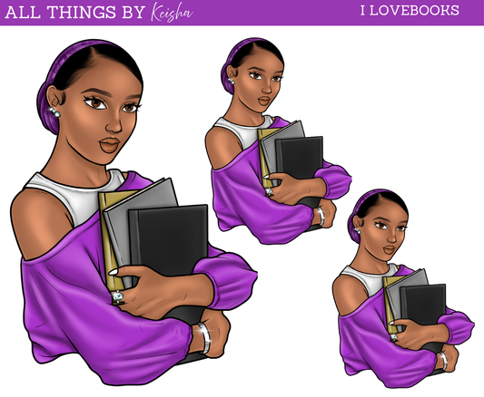 I LOVE BOOKS DOLL ALL THINGS BY KESHA: Planner Stickers,LLC