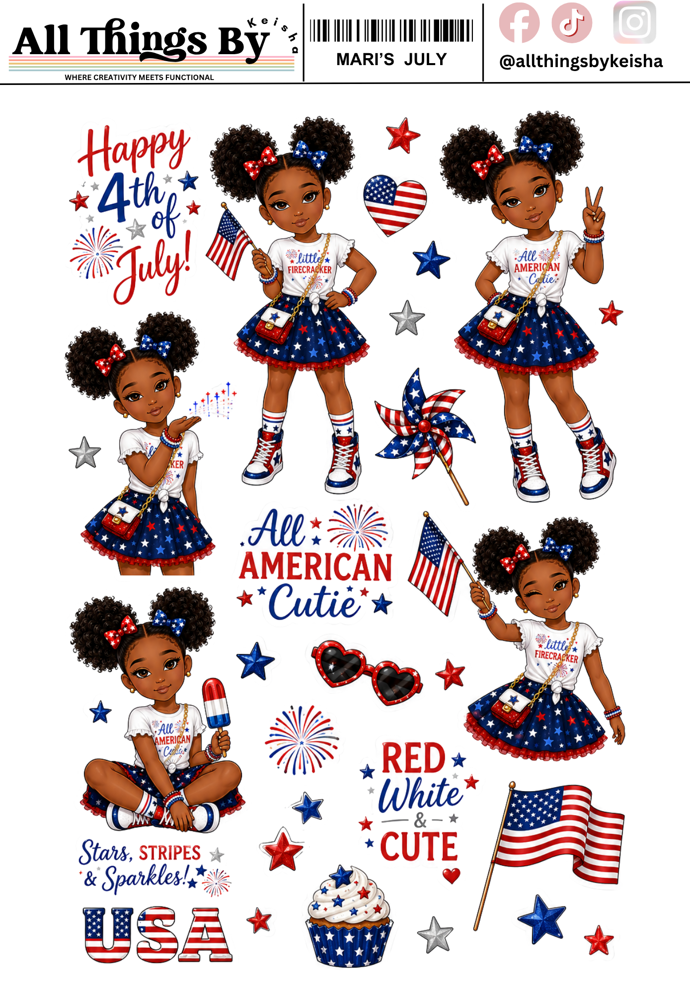 THE GLAM KIDS CELEBRATING THE 4TH OF JULY