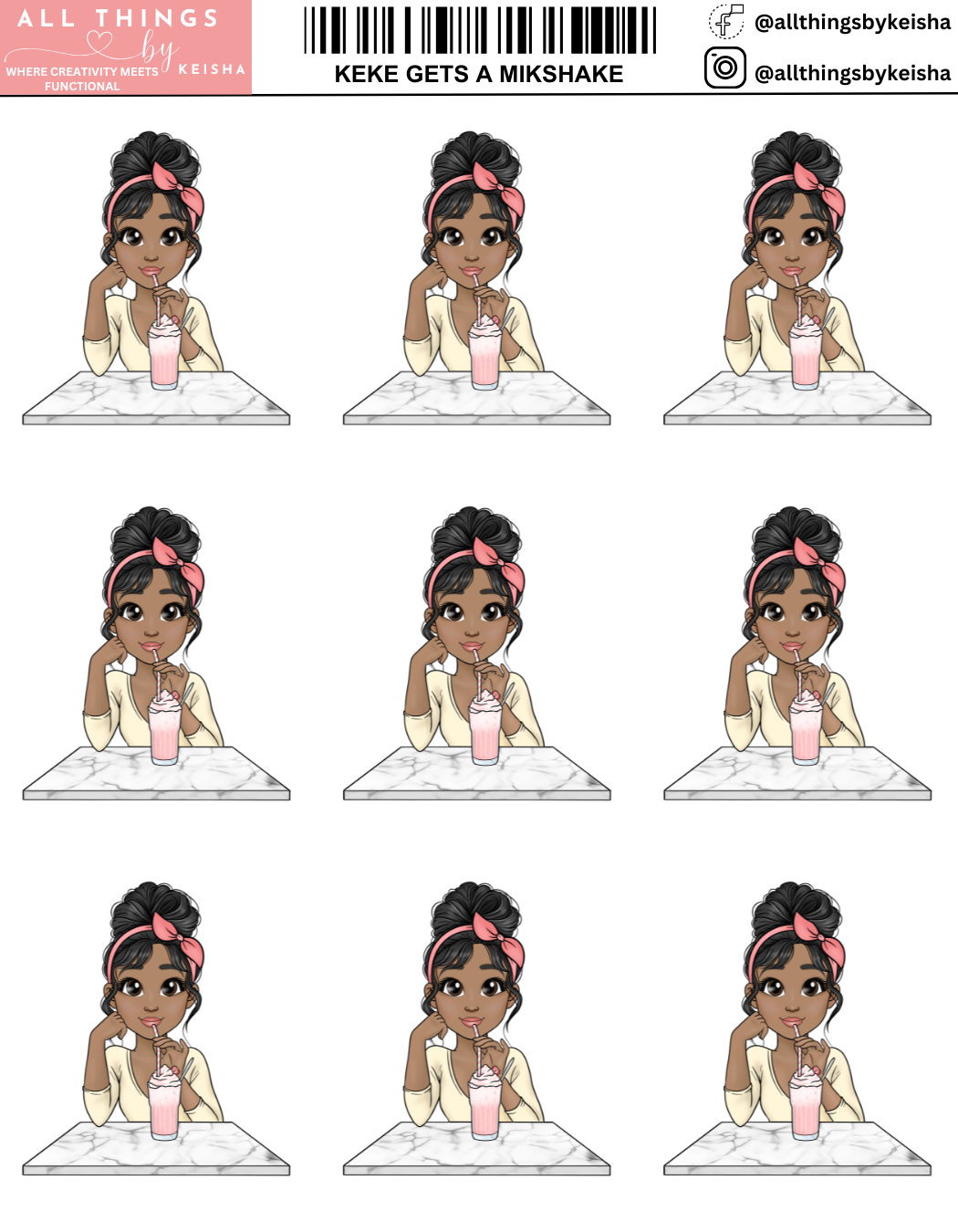 KEKE GETS A MILKSHAKE ICON