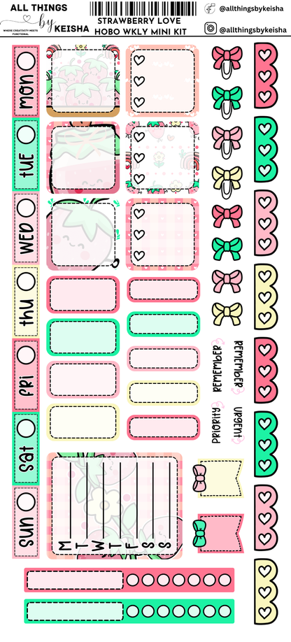 STRAWBERRY LOVE HOBO WEEKS WEEKLY KIT