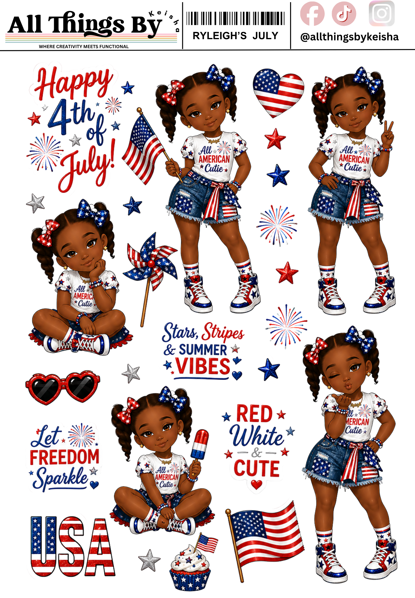 THE GLAM KIDS CELEBRATING THE 4TH OF JULY