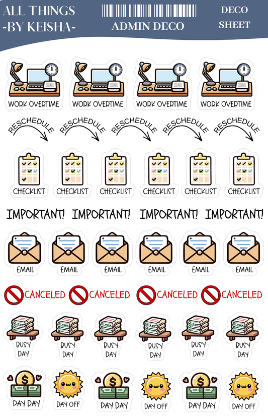 ADMIN STICKER SHEET