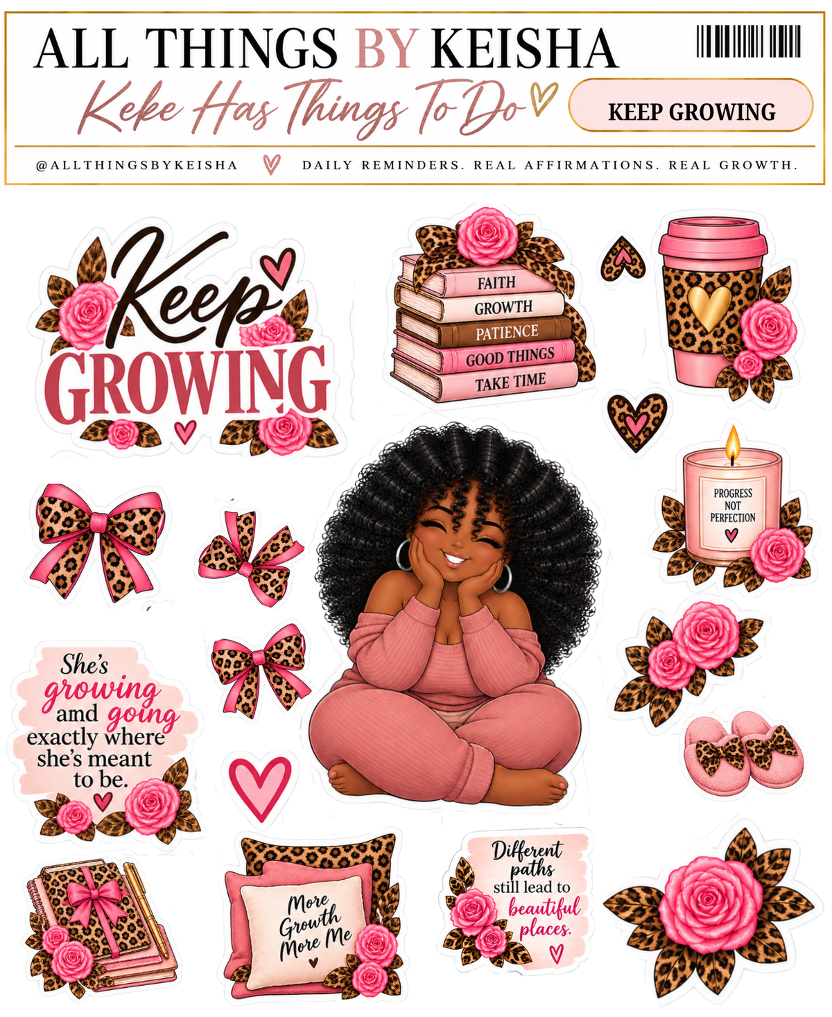 KEEP GROWING STICKER PACK