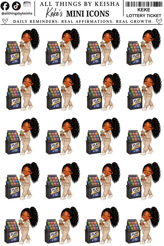 MINI KEKE BUYS LOTTERY TICKET ICON