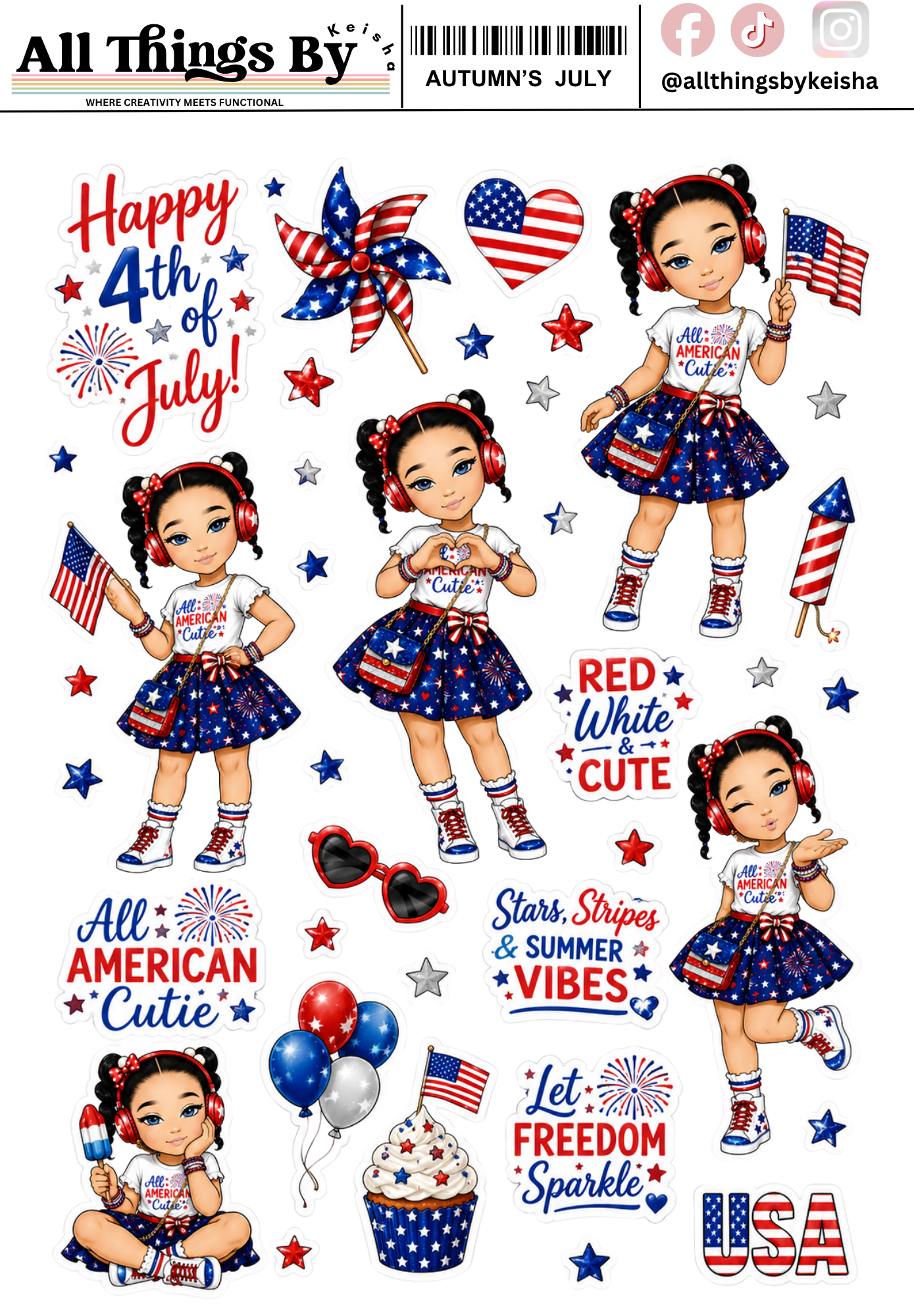THE GLAM KIDS CELEBRATING THE 4TH OF JULY