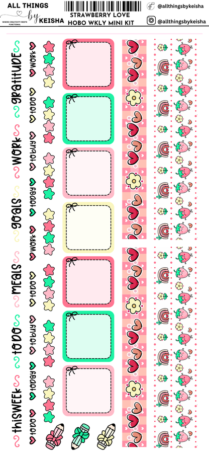 STRAWBERRY LOVE HOBO WEEKS WEEKLY KIT