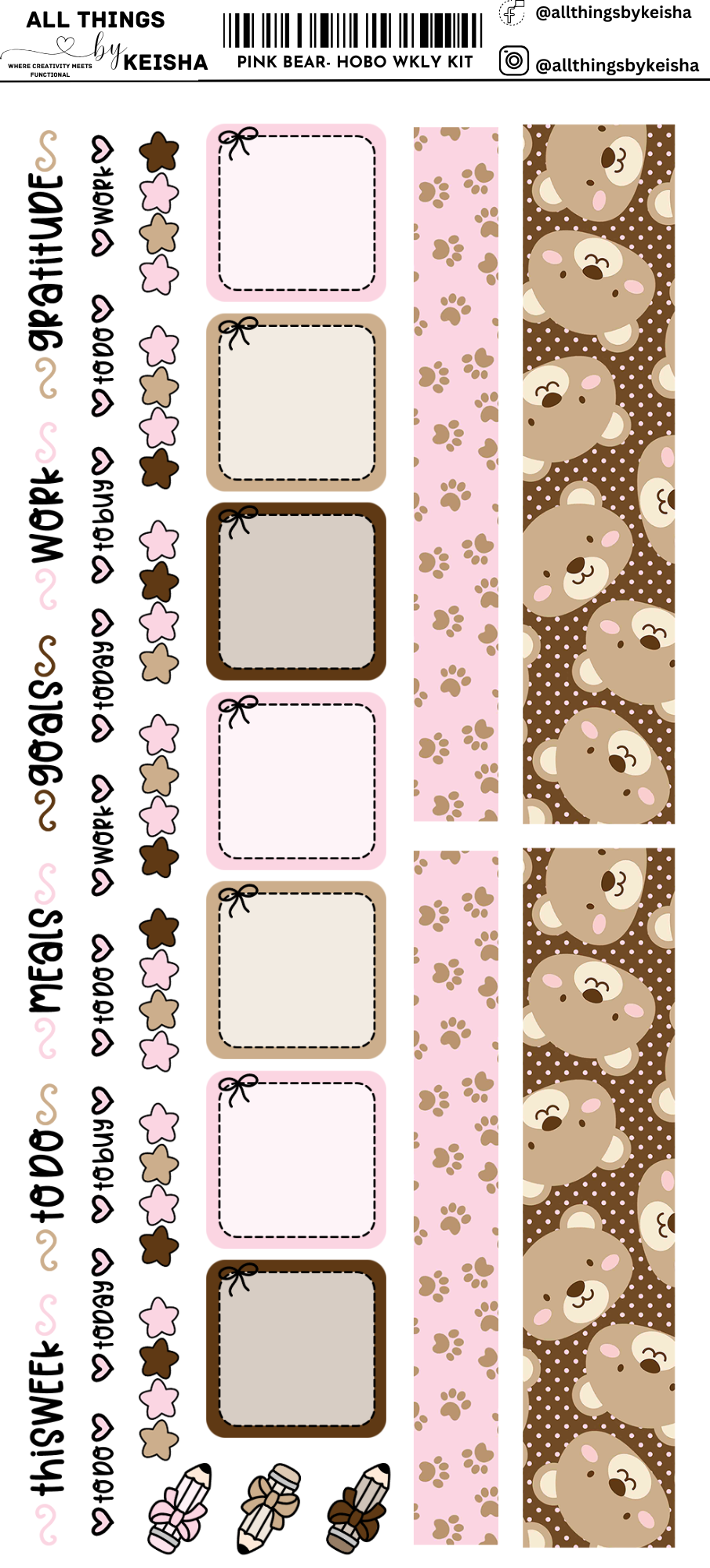 PINK BEAR HOBO KIT