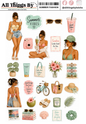 SUMMER FASHION STICKER SHEETS