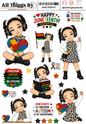 Glam Kids Celebrate Juneteenth  Planner Stickers for Journals & Scrapbooks