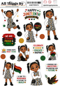 Glam Kids Celebrate Juneteenth  Planner Stickers for Journals & Scrapbooks