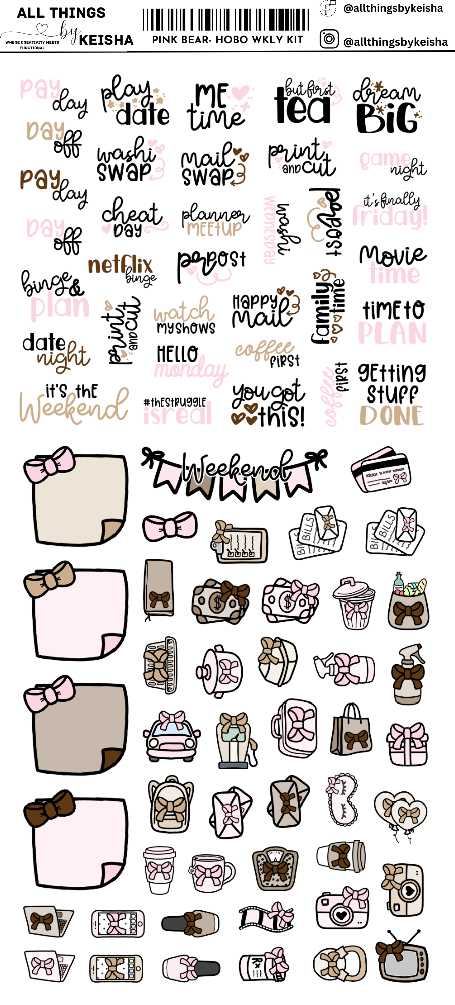 PINK BEAR HOBO KIT