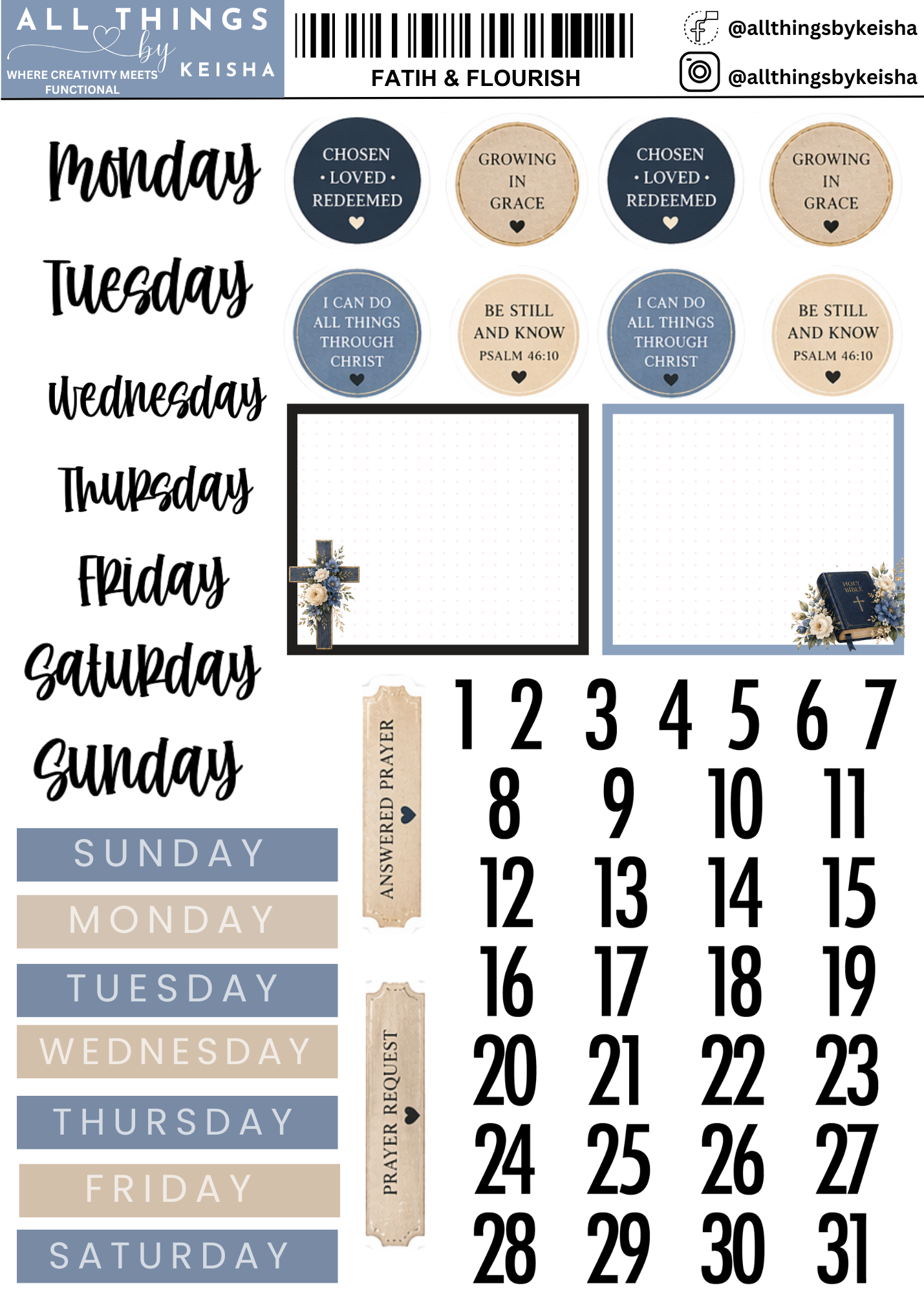 FAITH & FLOURISH FULL JOURNAL KIT