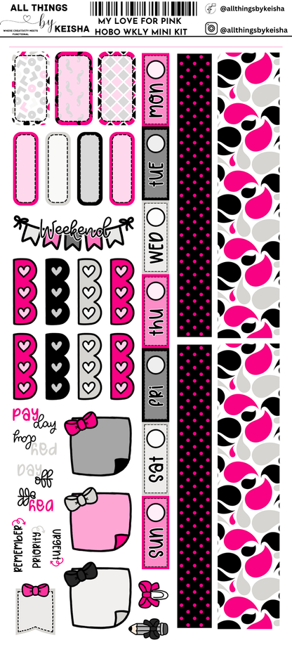 MY LOVE FOR PINK HOBO WEEKS WEKLY KIT