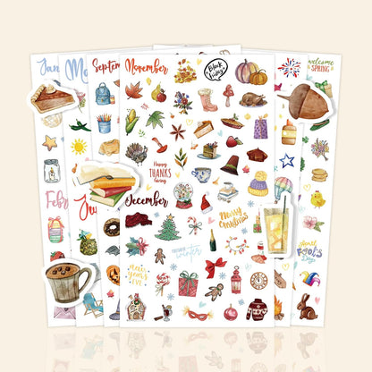 Daily Holiday Seasonal Planner Stickers