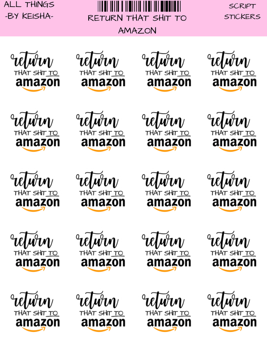 RETURN THAT SHIT TO AMAZON