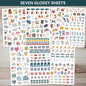 Self-Care Planner Sticker Pack - 8 Sheets