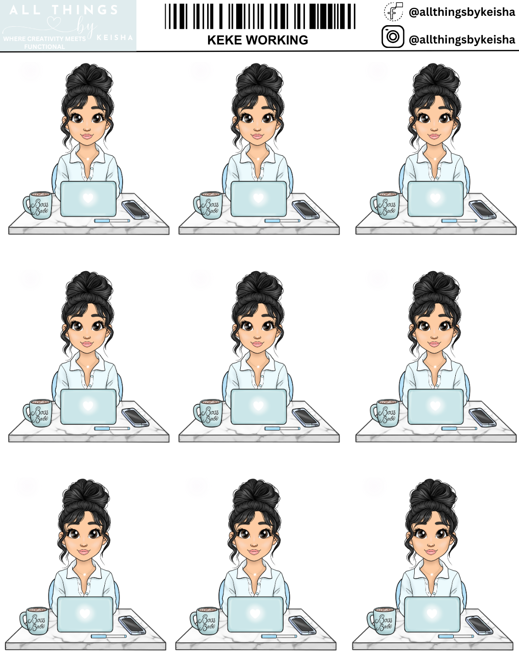 KEKE WORKING ICON