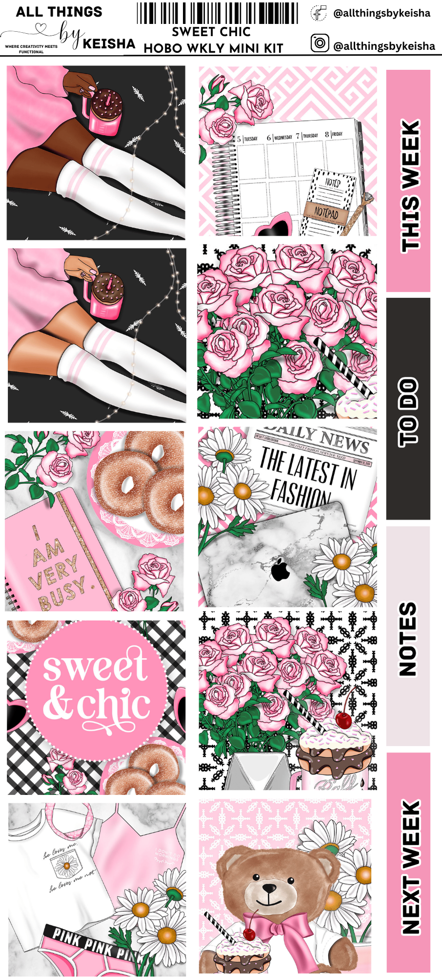 SWEET CHIC HOBO WEEKS WEEKLY KIT
