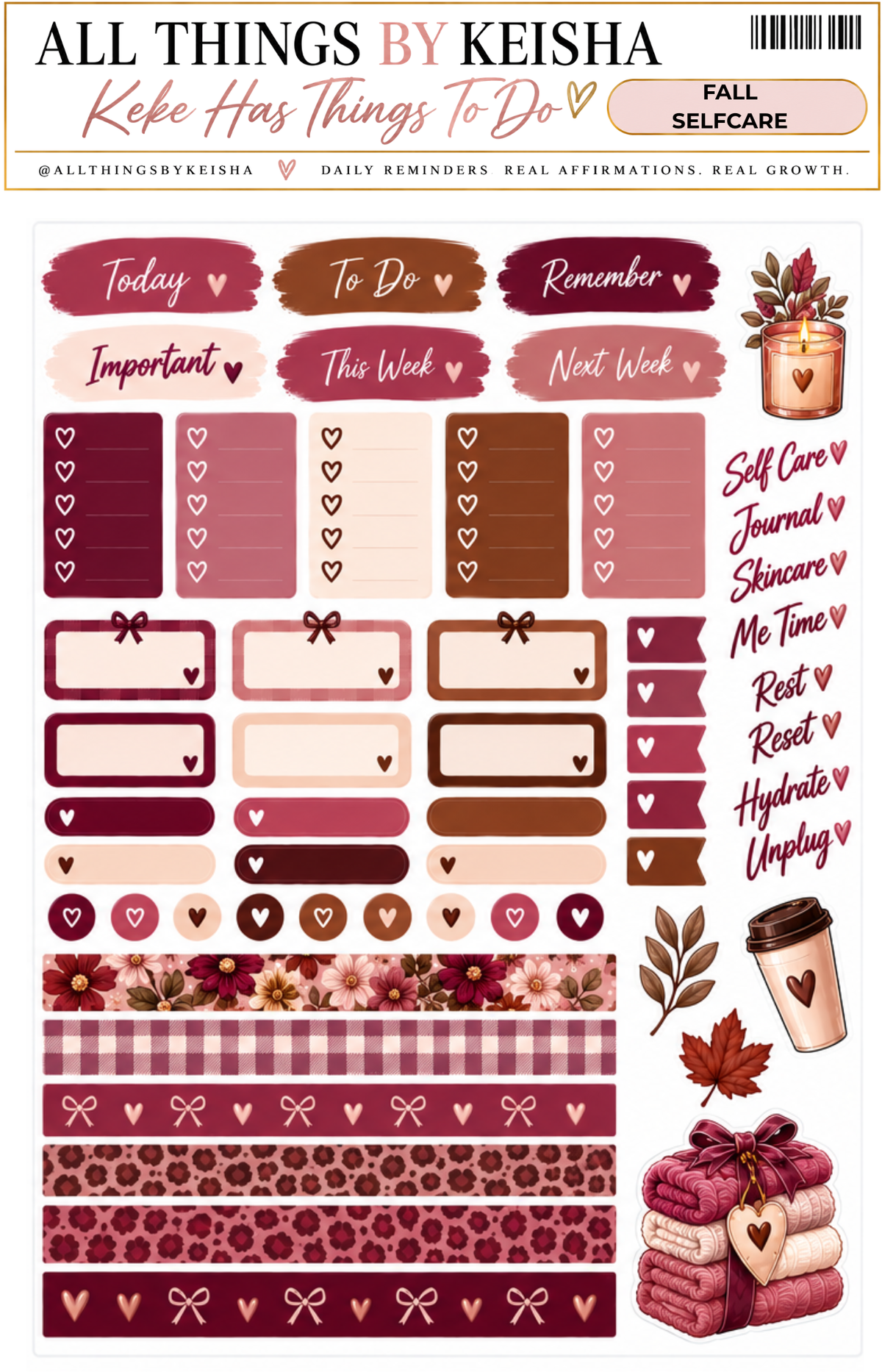 ALL THINGS BY KESHA: Planner Stickers,LLC