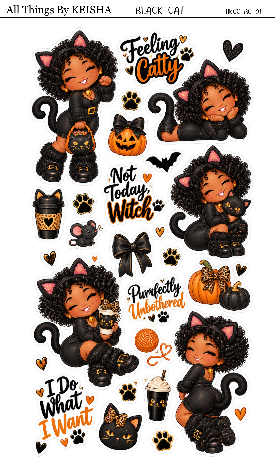 MINI KEKE'S COSTUME CHAOS STICKER SHEETS