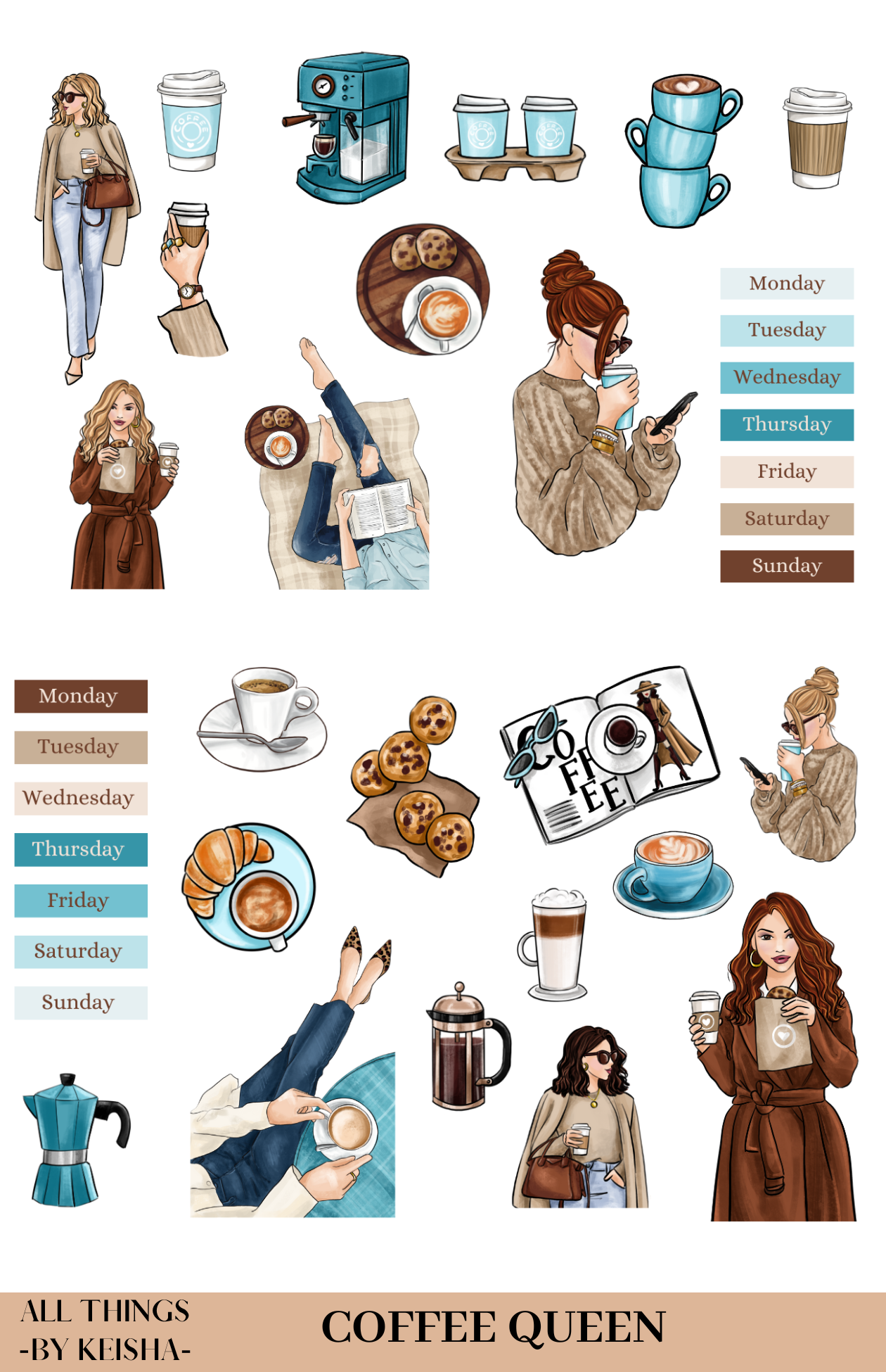 COFFEE QUEEN STICKER PACK