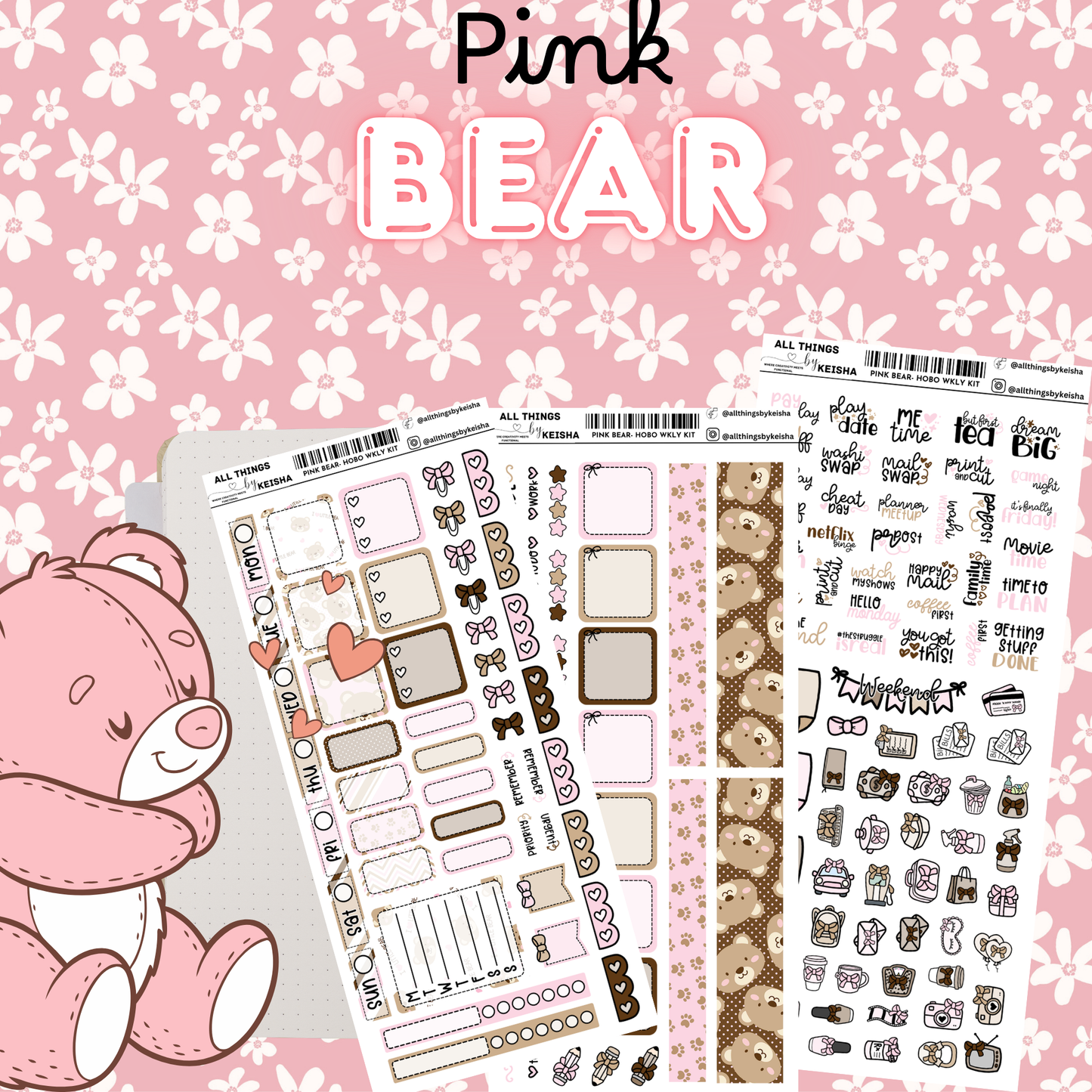 PINK BEAR HOBO KIT