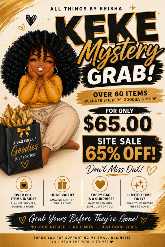 KEKE MYSTERY GRAB BAG! ALL THINGS BY KESHA: Planner Stickers,LLC
