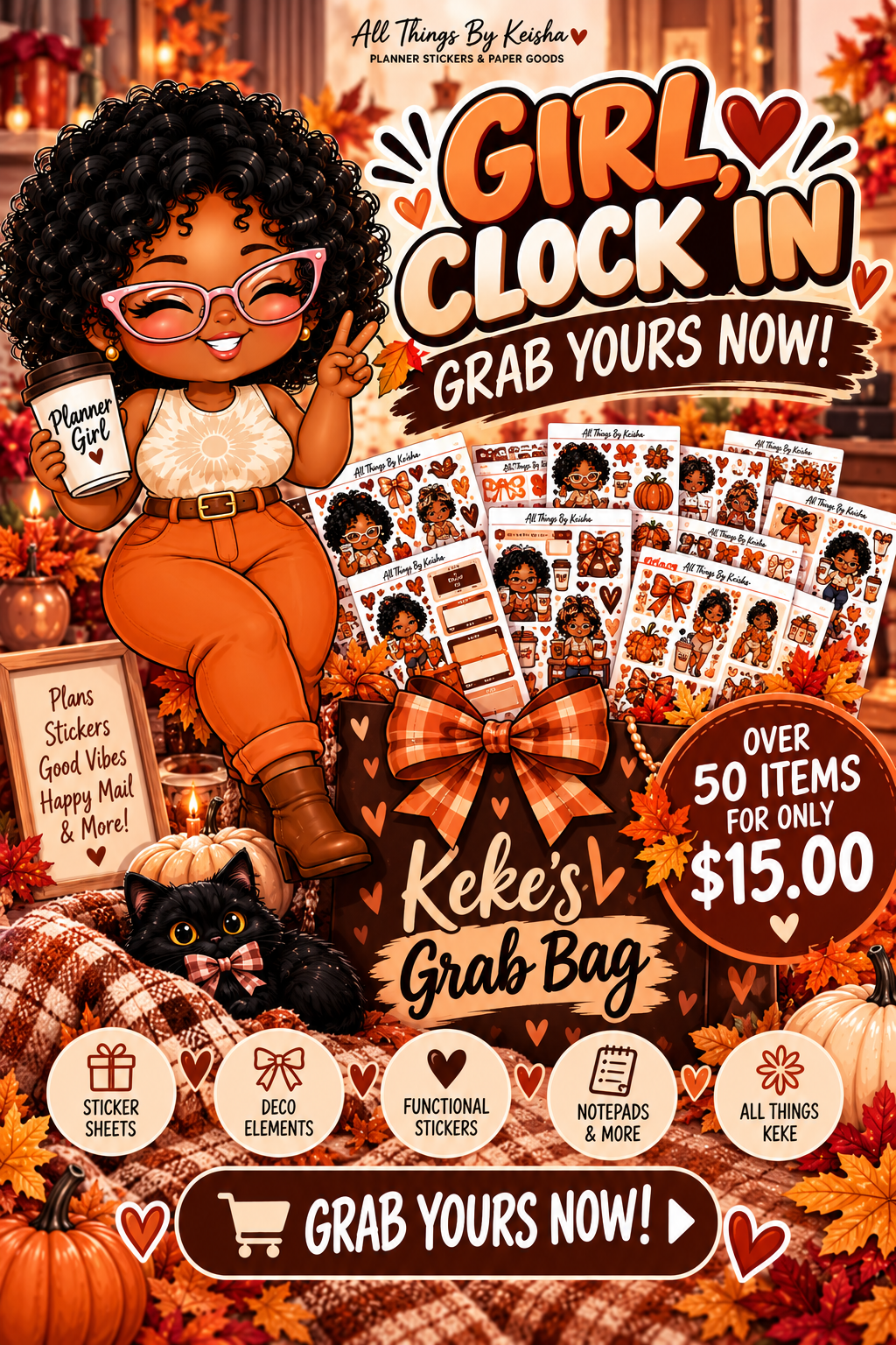 GIRL, CLOCK IN GRAB BAGS!