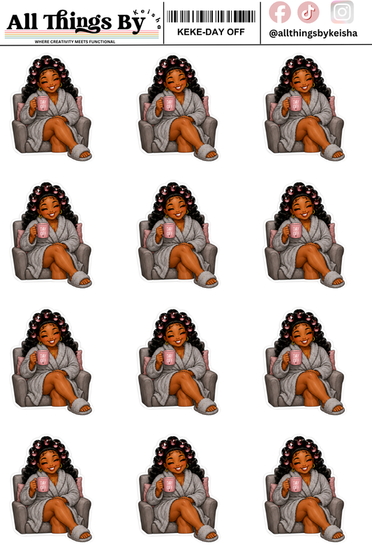 KEKE  DAY OFF ICON STICKERS