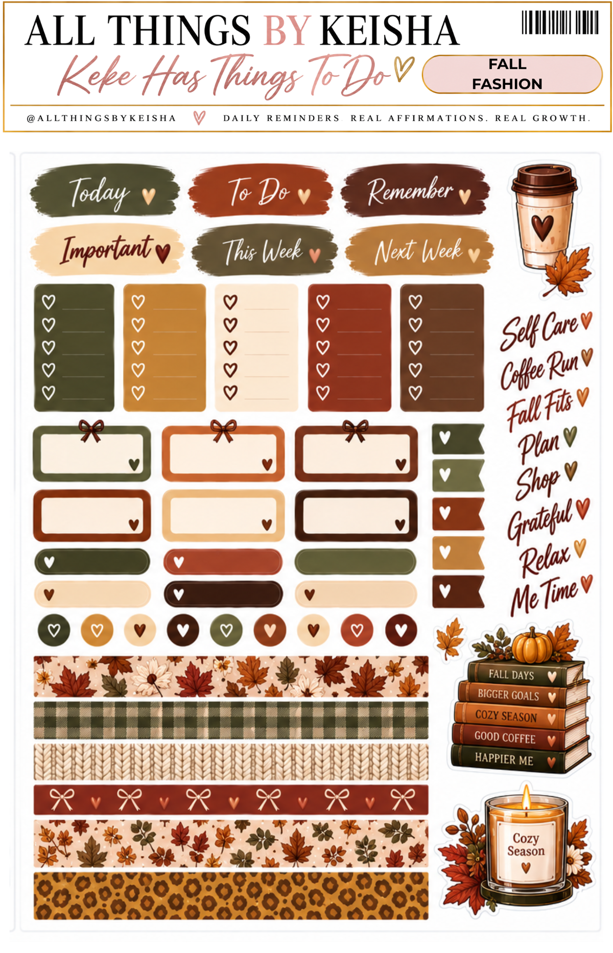 ALL THINGS BY KESHA: Planner Stickers,LLC