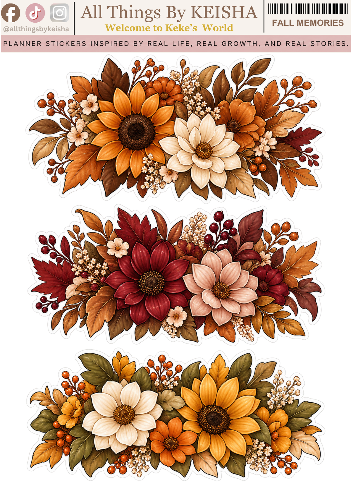 Fall Memories - Planner Florals