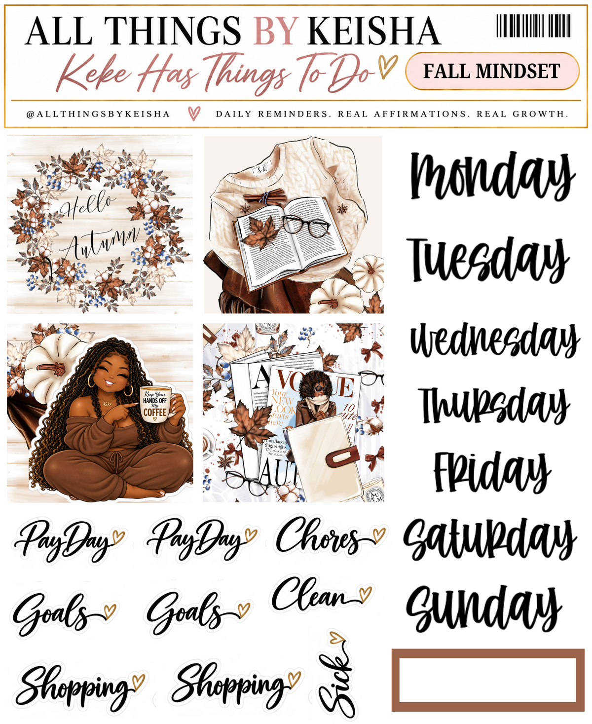ALL THINGS BY KESHA: Planner Stickers,LLC