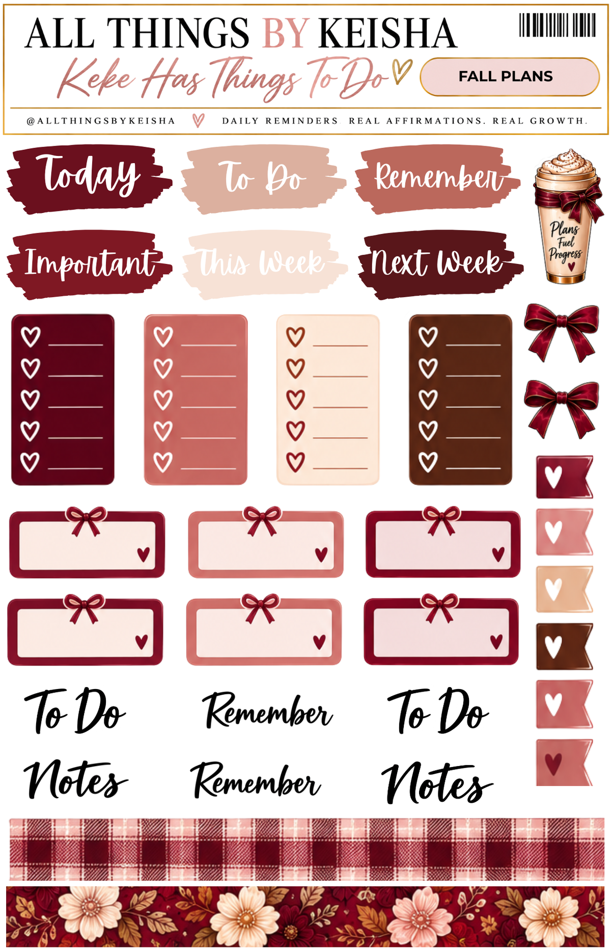 ALL THINGS BY KESHA: Planner Stickers,LLC