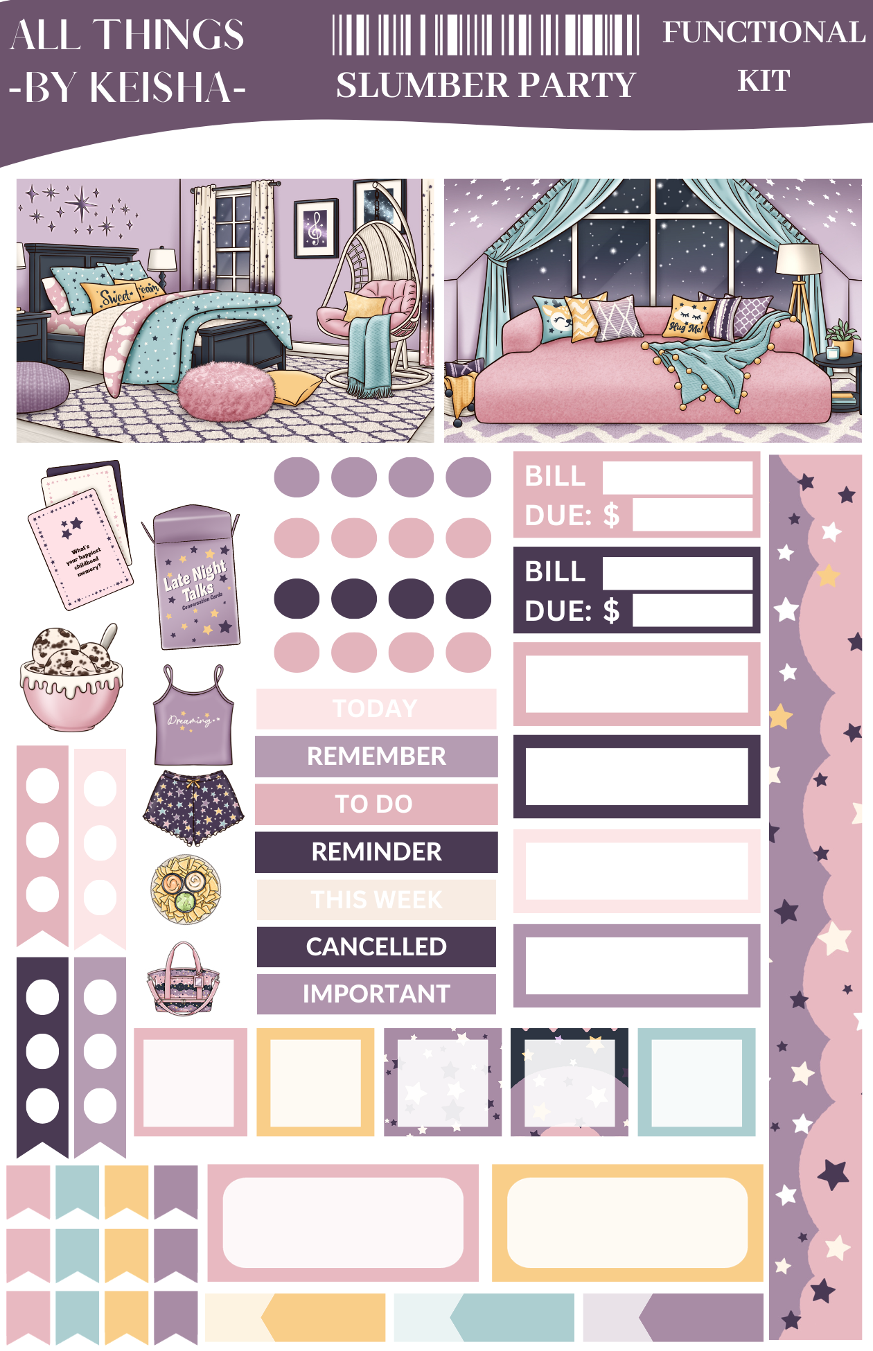 STARRY SLUMBER PARTY FUNCTIONAL KIT