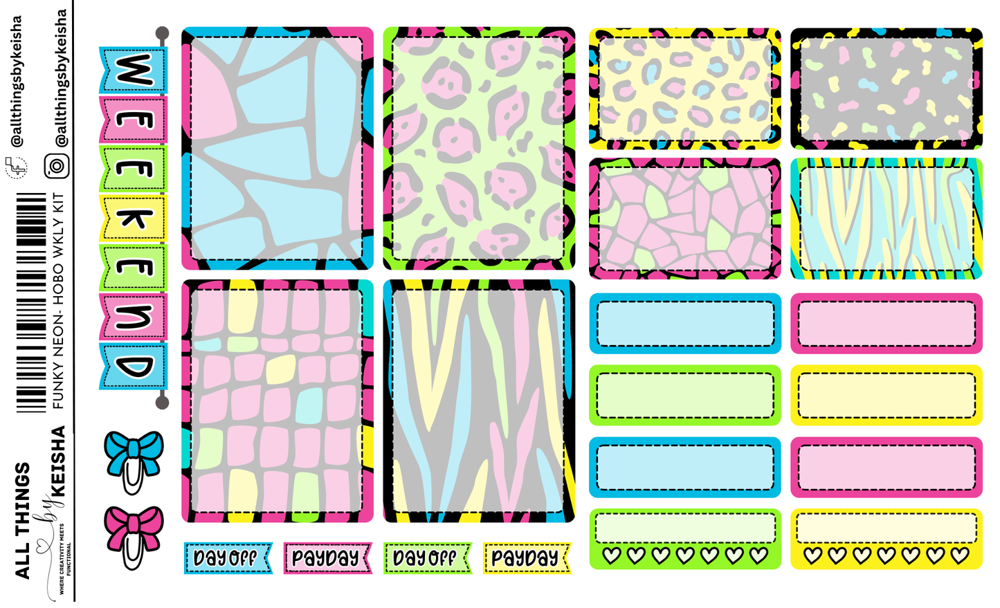 FUNKY NEON  HOBO VERTICAL WEEKLY KIT