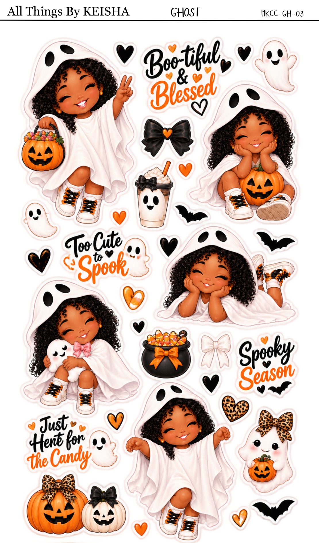 MINI KEKE'S COSTUME CHAOS STICKER SHEETS